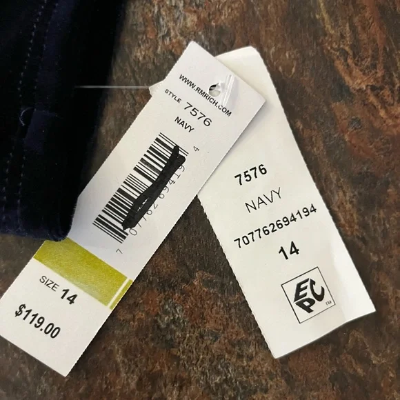 New R&M Richards blue long velvet V neck ruched poly/spandex dress. Size 14 - Picture 9 of 16